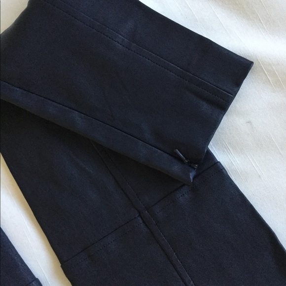 POLO RALPH LAUREN LAMB LEATHER STRETCH LEGGINGS - Picture 6 of 8